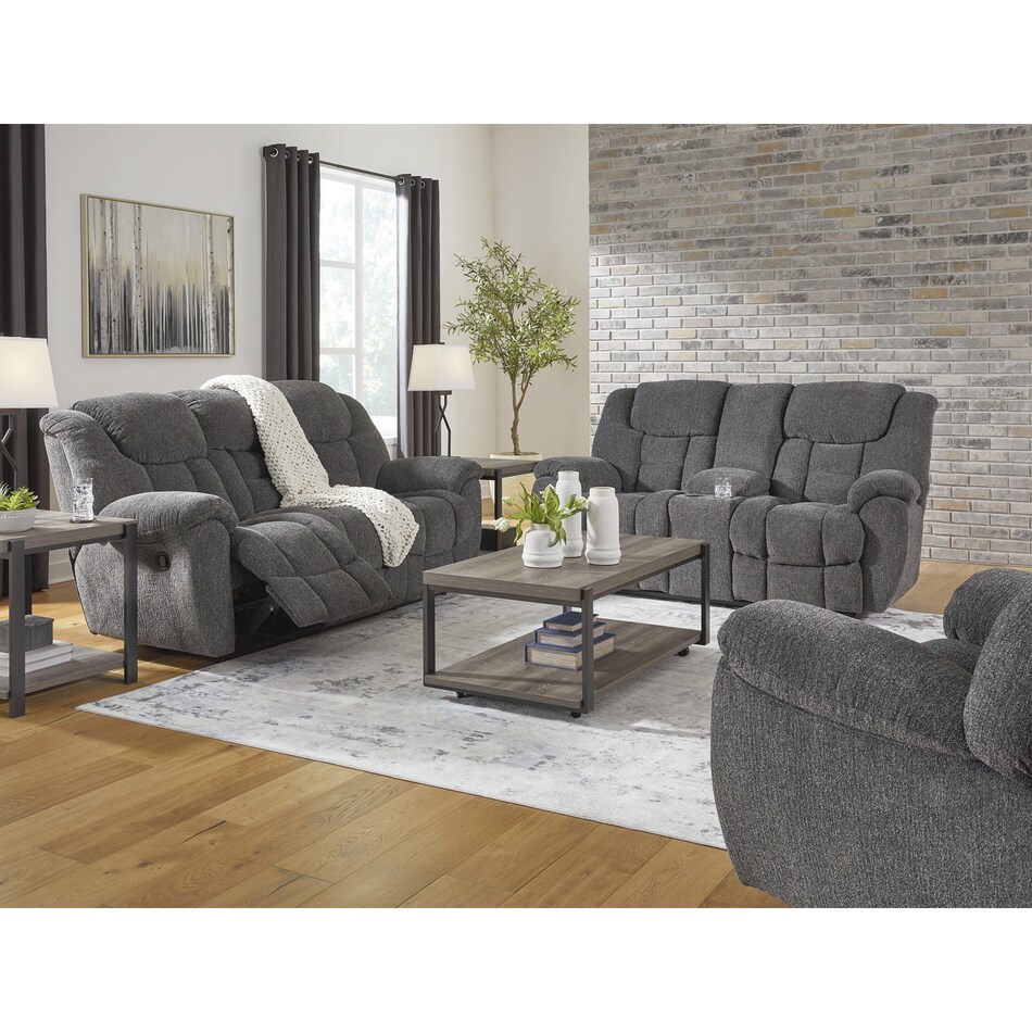 a gray fabric sofa   
