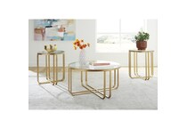 a gold   pack tables   
