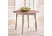 a gray table w  base   