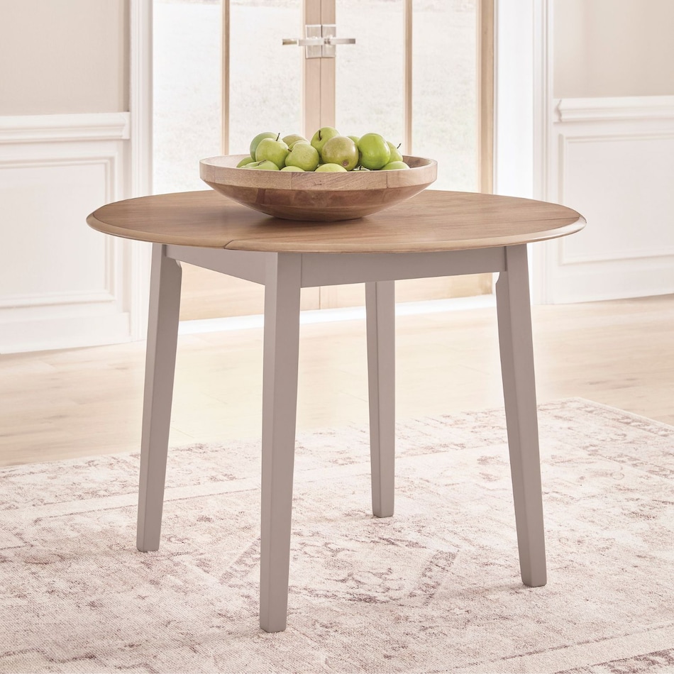 a gray table w  base   
