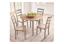 a gray table w  base   