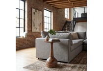 a brown accent table   