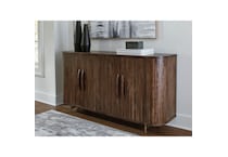 aa dark brown curio console   