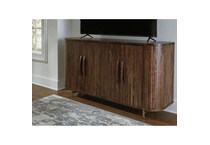 aa dark brown curio console   