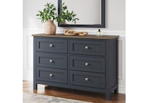 a blue dresser   