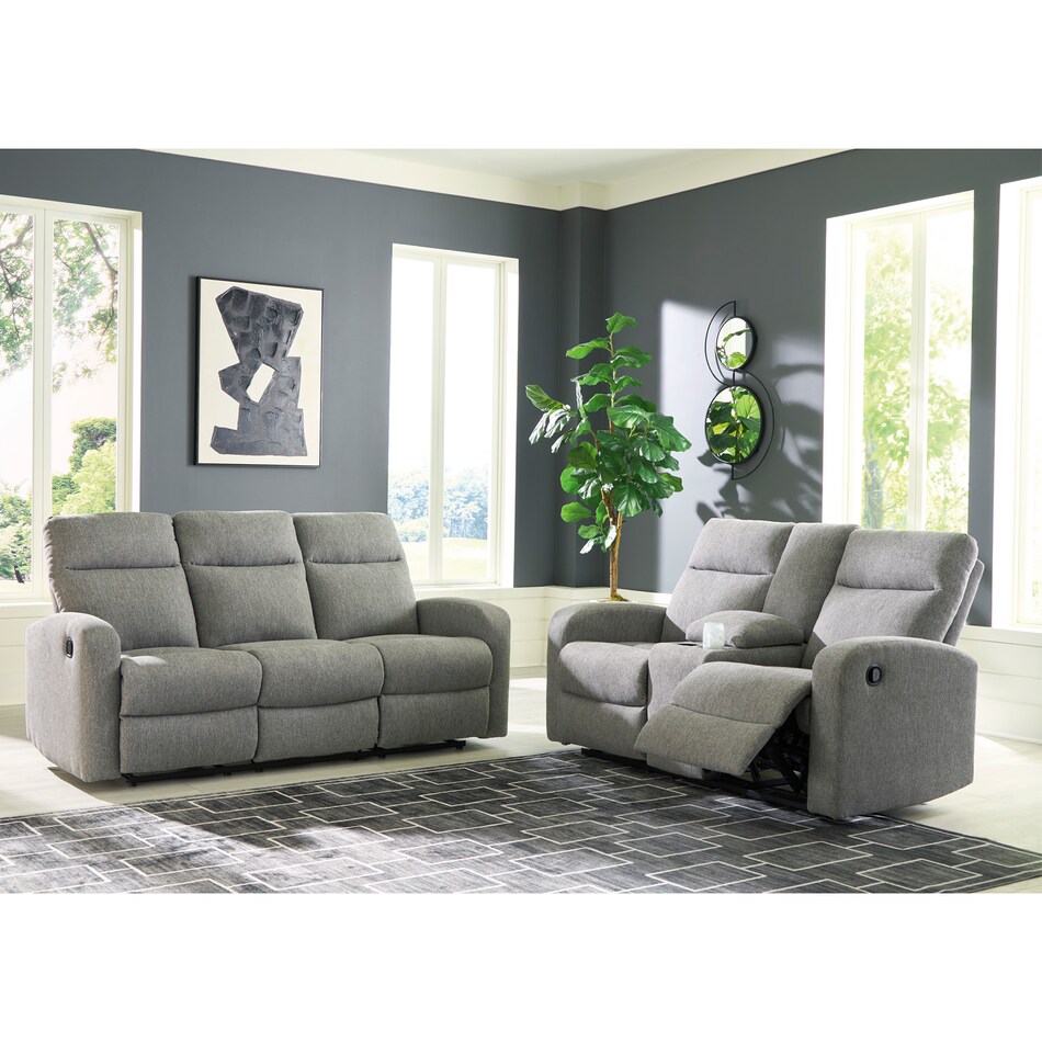 a gray fabric sofa   
