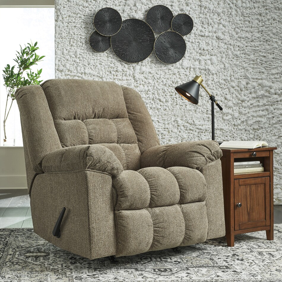 a fabric recliner  room image  