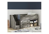a gray loft bed abts  