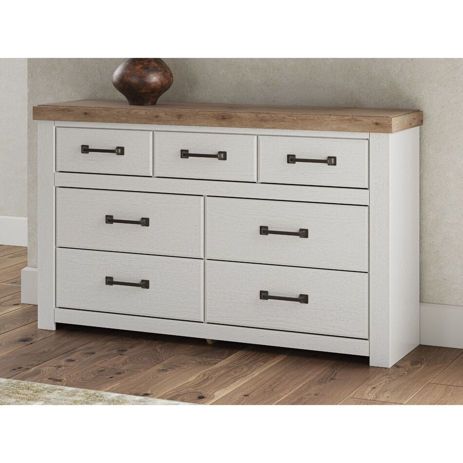 a white dresser   
