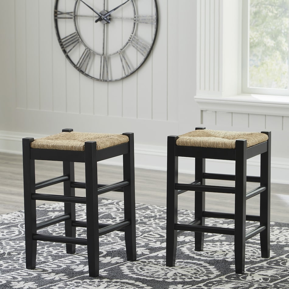 a black fab chair seat ads  