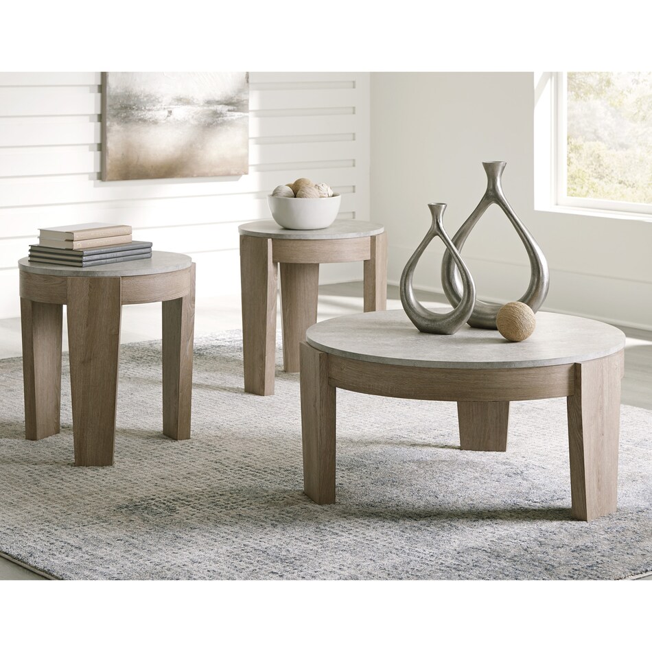 a brown  pack tables   