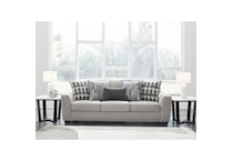 a gray fabric sofa   