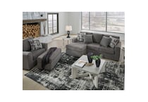 a gray fabric chaise   