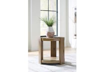 at light brown end chairside table   