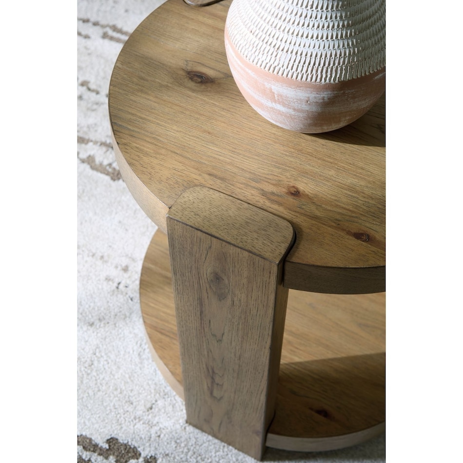 at light brown end chairside table   