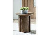 at brown end chairside table   