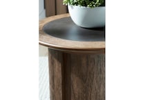at brown end chairside table   