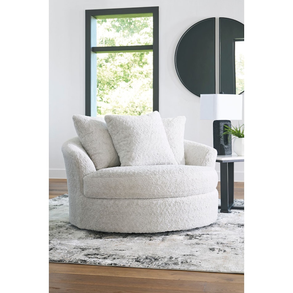 a white fabric chair   