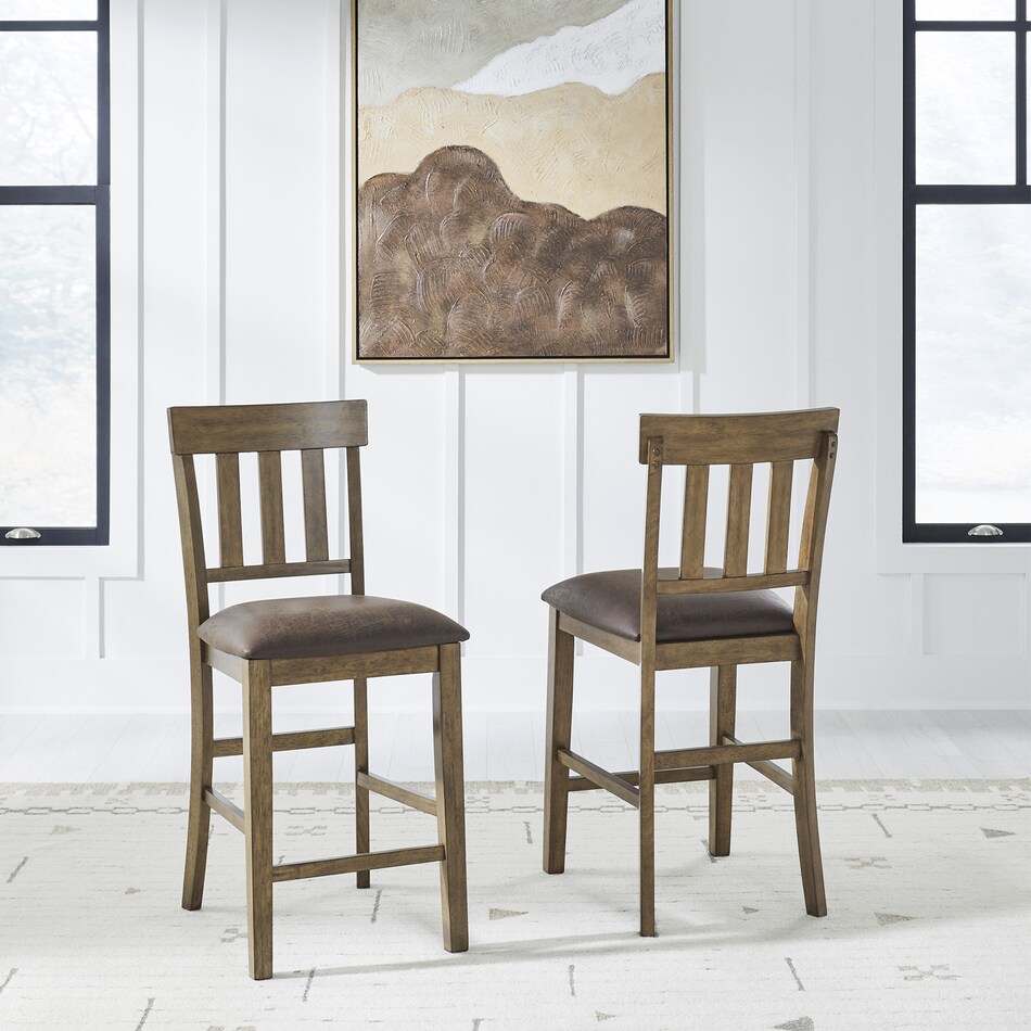 a brown lea stool seat   