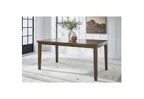 a brown table w  base   