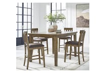 a brown table w  base   