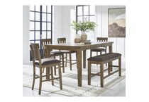 a brown table w  base   