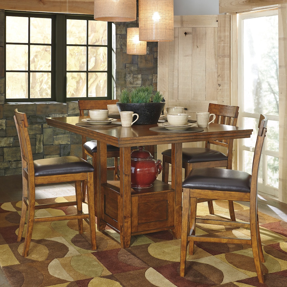 a brown package dining set apc  