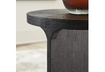 a black end chairside table   
