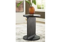 a black end chairside table   