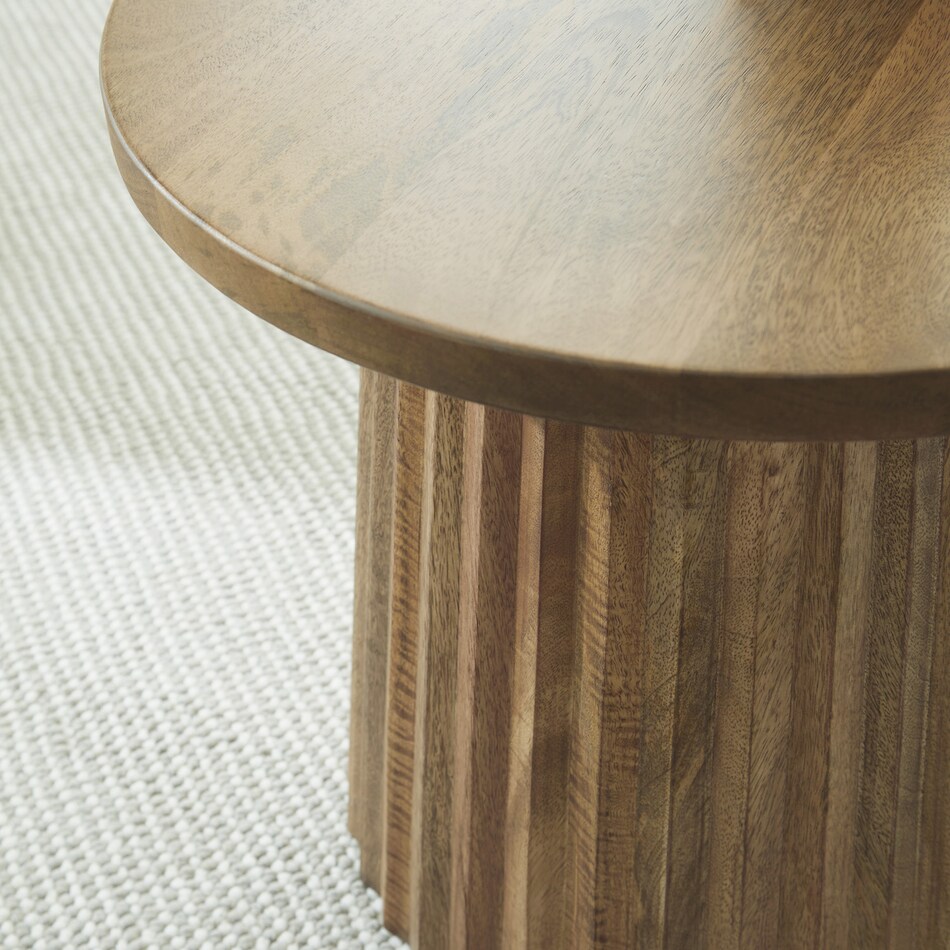 a natural end chairside table   