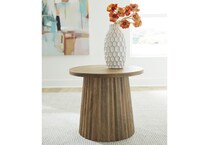 a natural end chairside table   