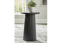 a black end chairside table   