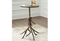 a black end chairside table   