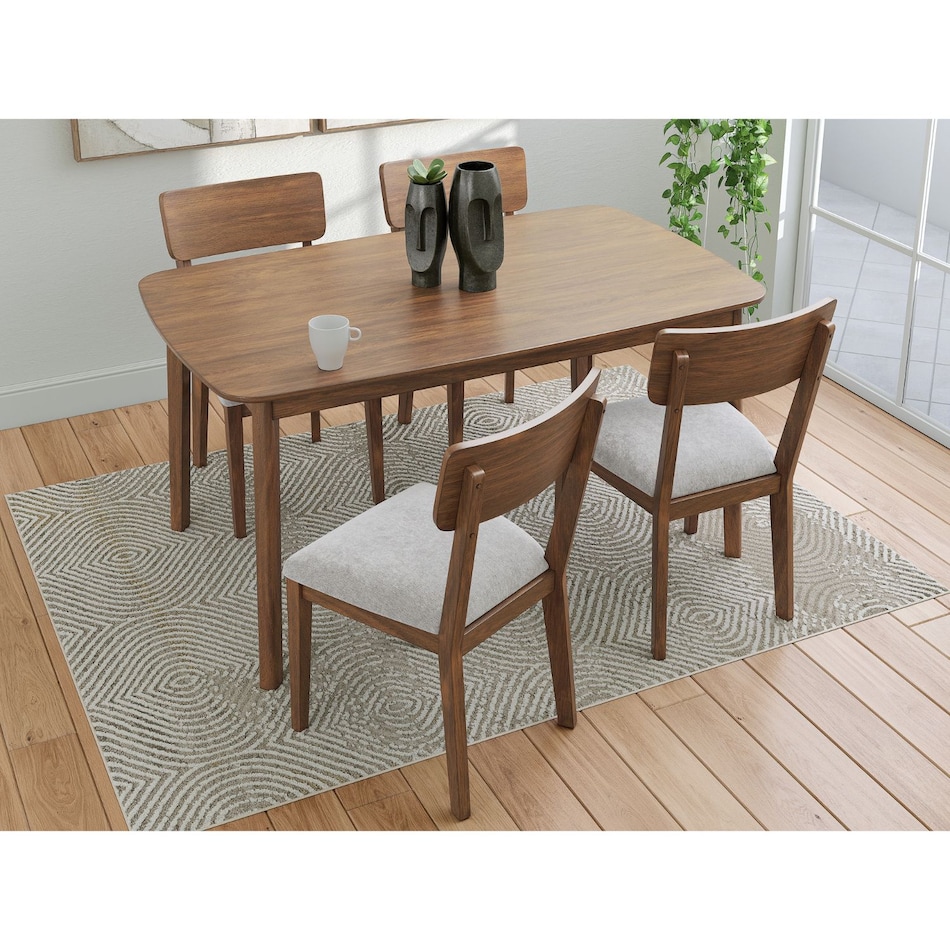 a brown package dining set   