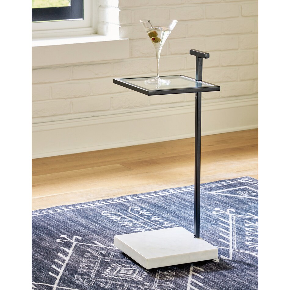 a black white accent table   