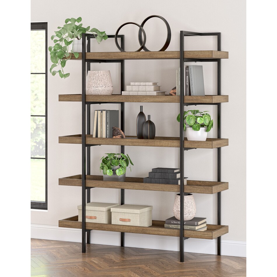 ah brown bookcase   