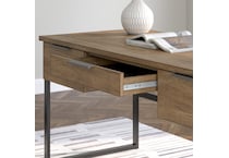 ah brown flat top desk   