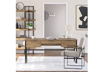 ah brown flat top desk   