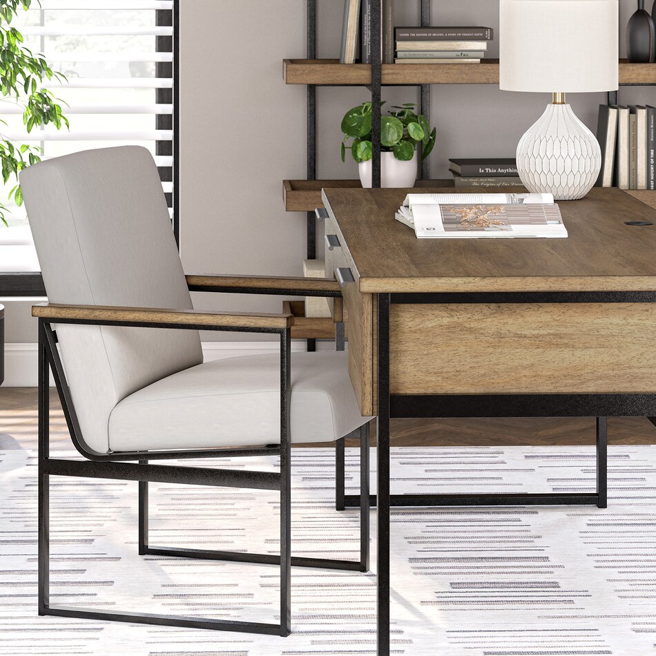 ah brown flat top desk   