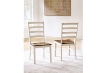 ad antiqued white n a chair   