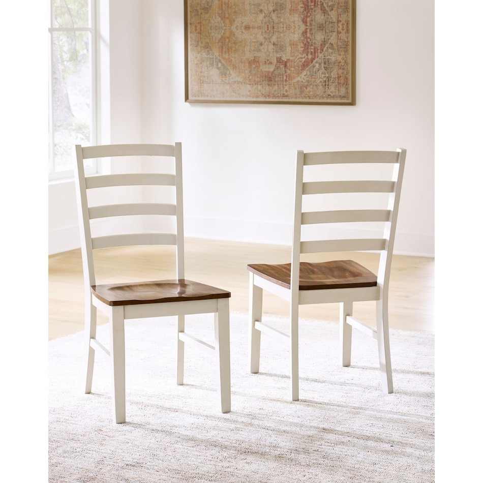 ad antiqued white n a chair   