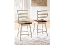ad antiqued white n a stool   