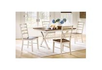 ad antiqued white package dining set apc  
