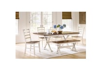 ad antiqued white package dining set apc  