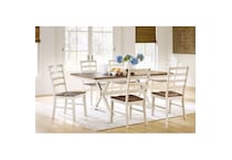 ad antiqued white package dining set apc  