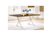 ad antiqued white table w  base attached   