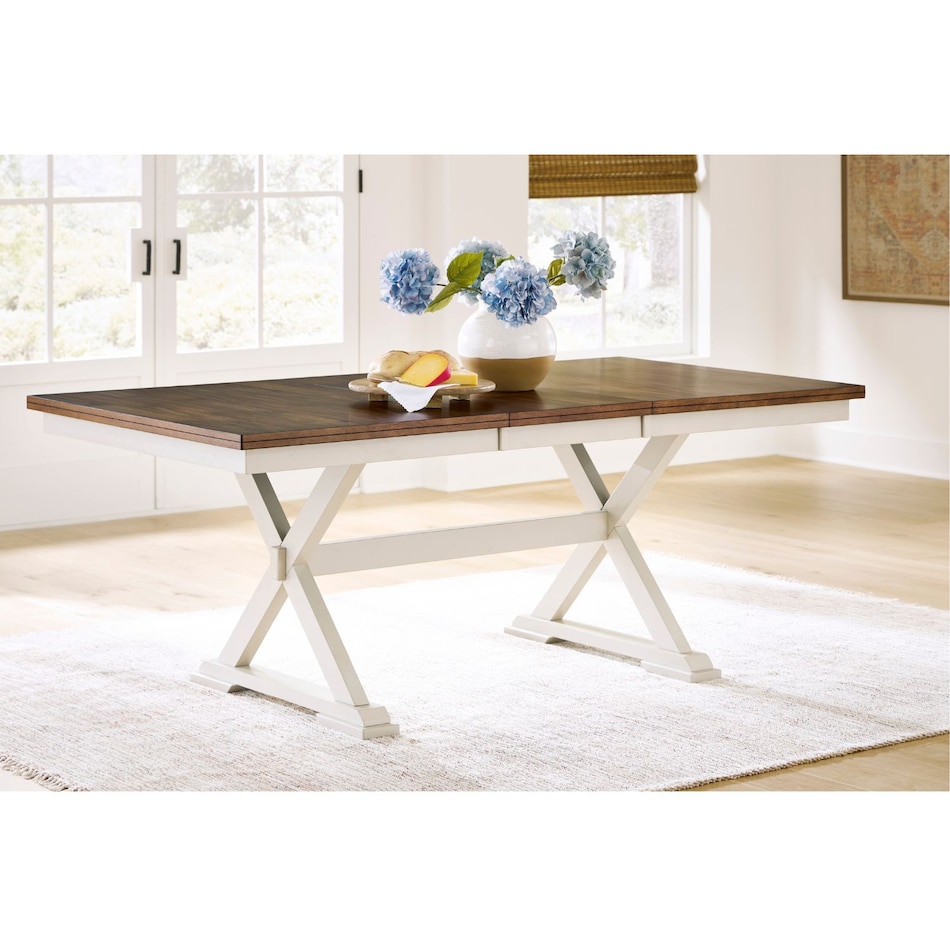 ad antiqued white table w  base attached   