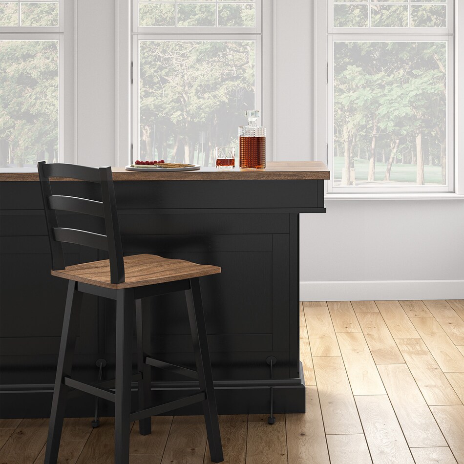 ad satin black n a stool   