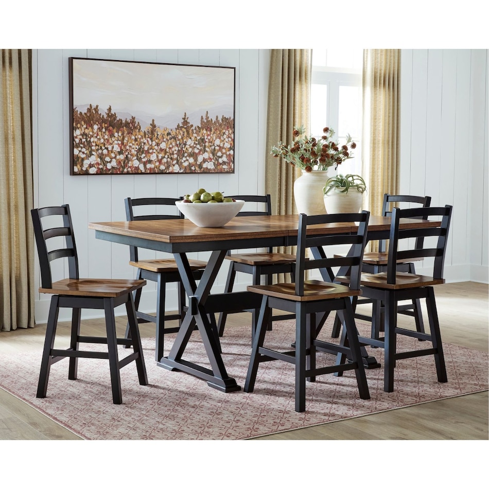 ad two tone finish package dining set apc  