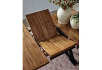 ad two tone finish table w  base attached   
